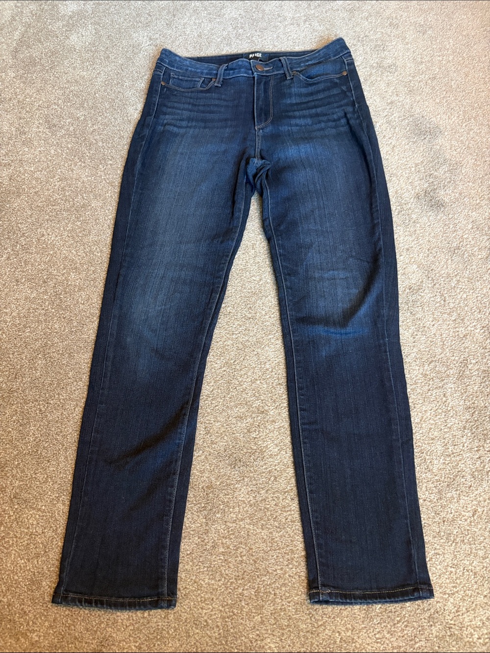 PAIGE Women's Hoxton Ankle Jeans in Dark Blue Denim size 29/8